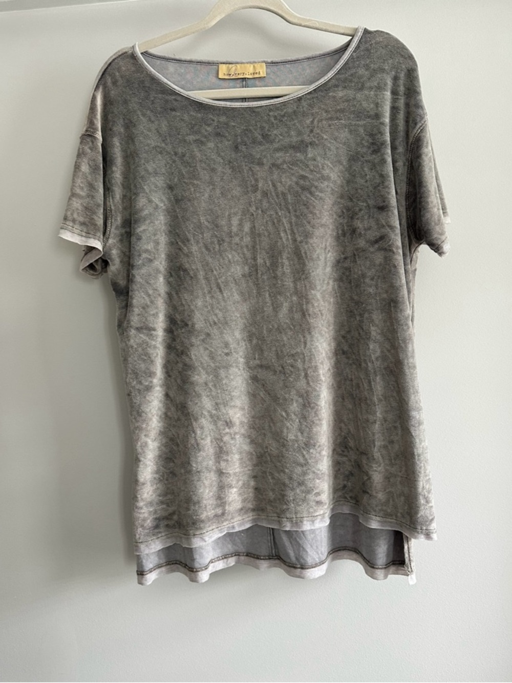 Lizard Thicket Washed Gray Sueded Tee
